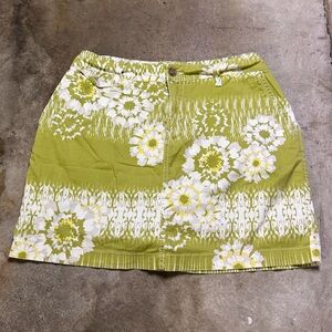 Y2K Sonoma Green Floral Mini Skirt